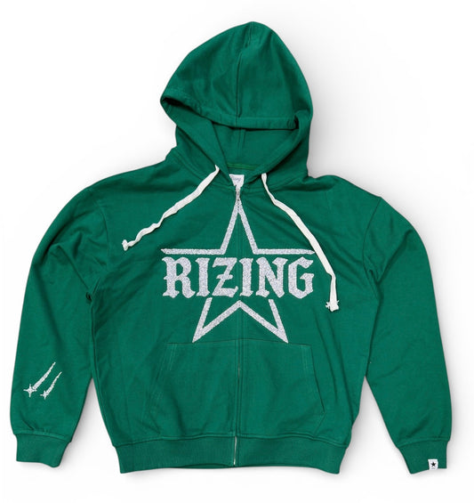 Rhinestone Zip Up