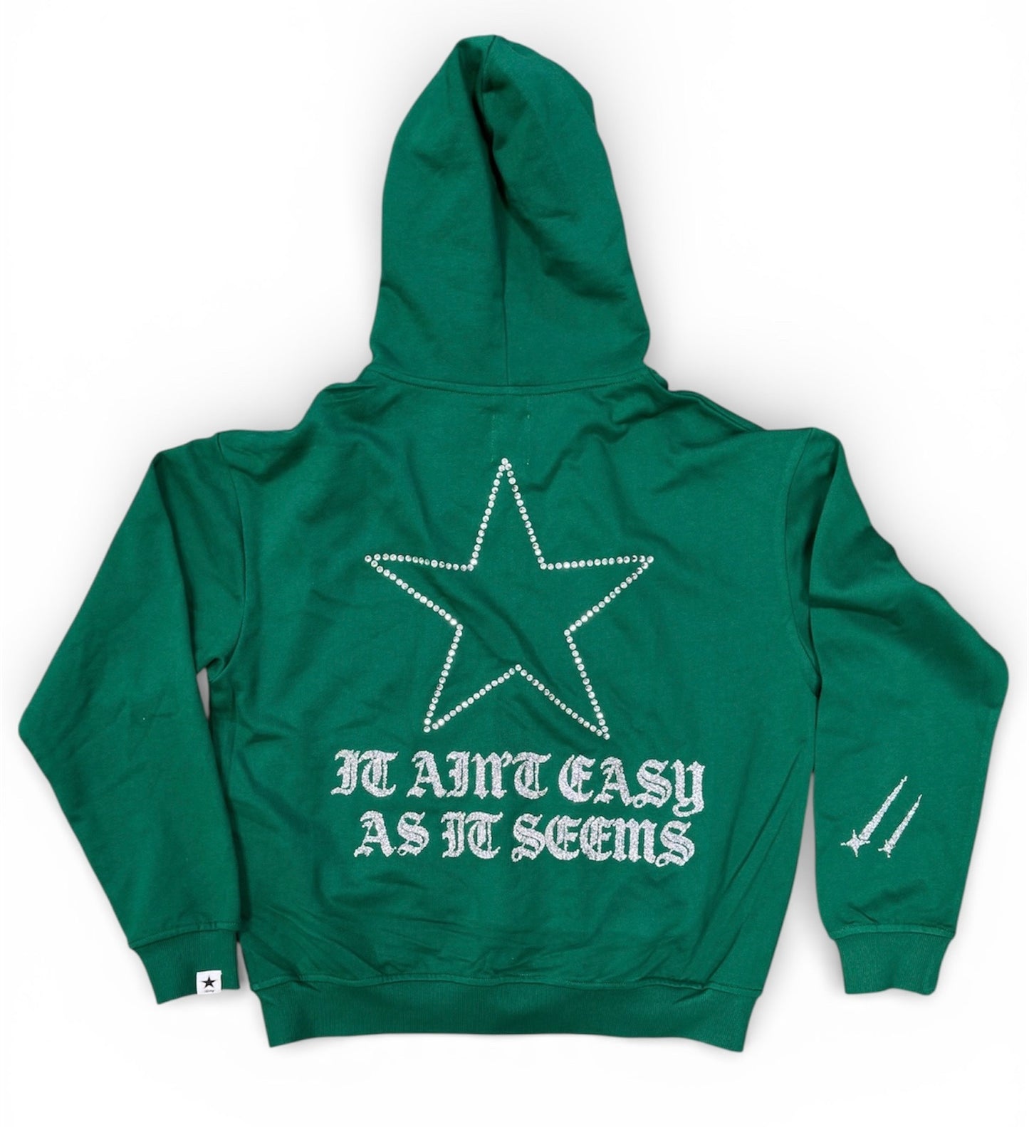 Rhinestone Zip Up