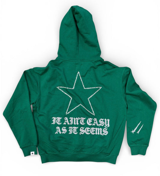 Rhinestone Zip Up
