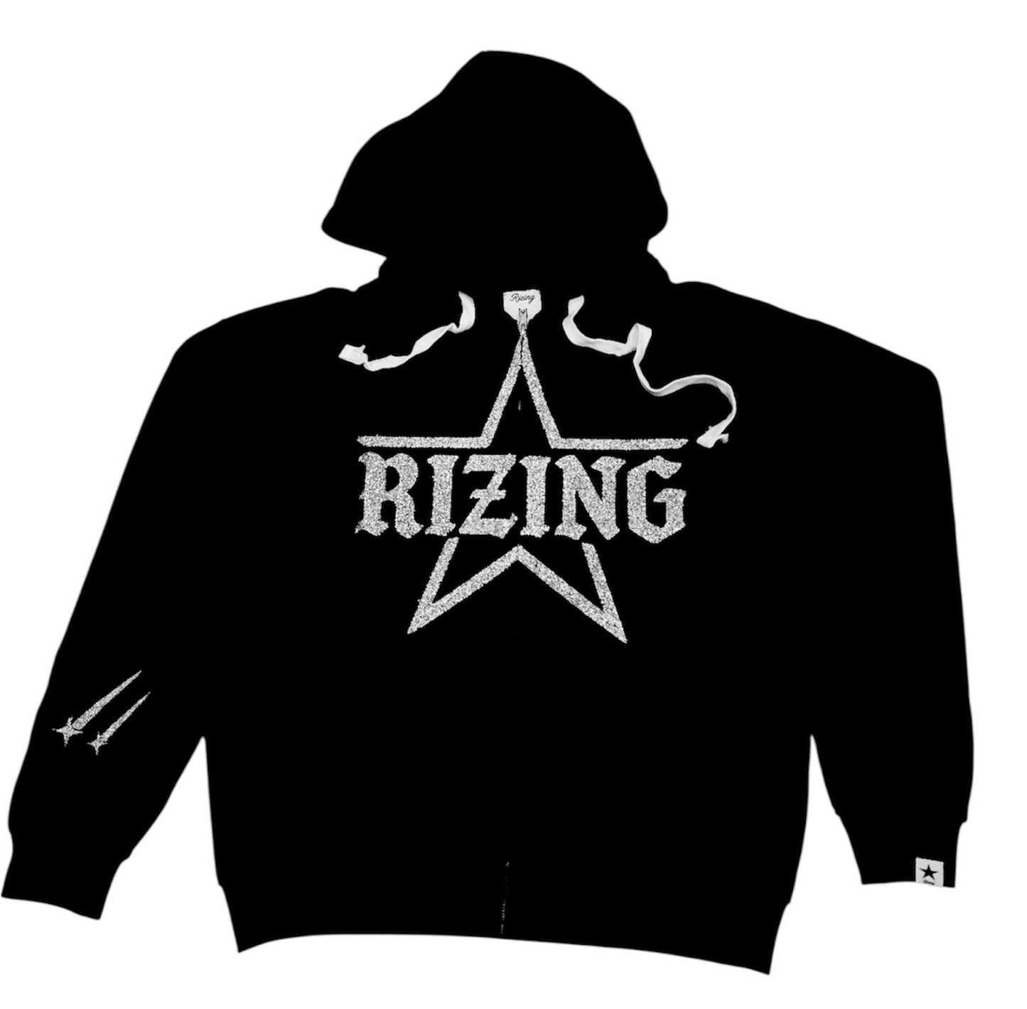 Rhinestone Zip Up