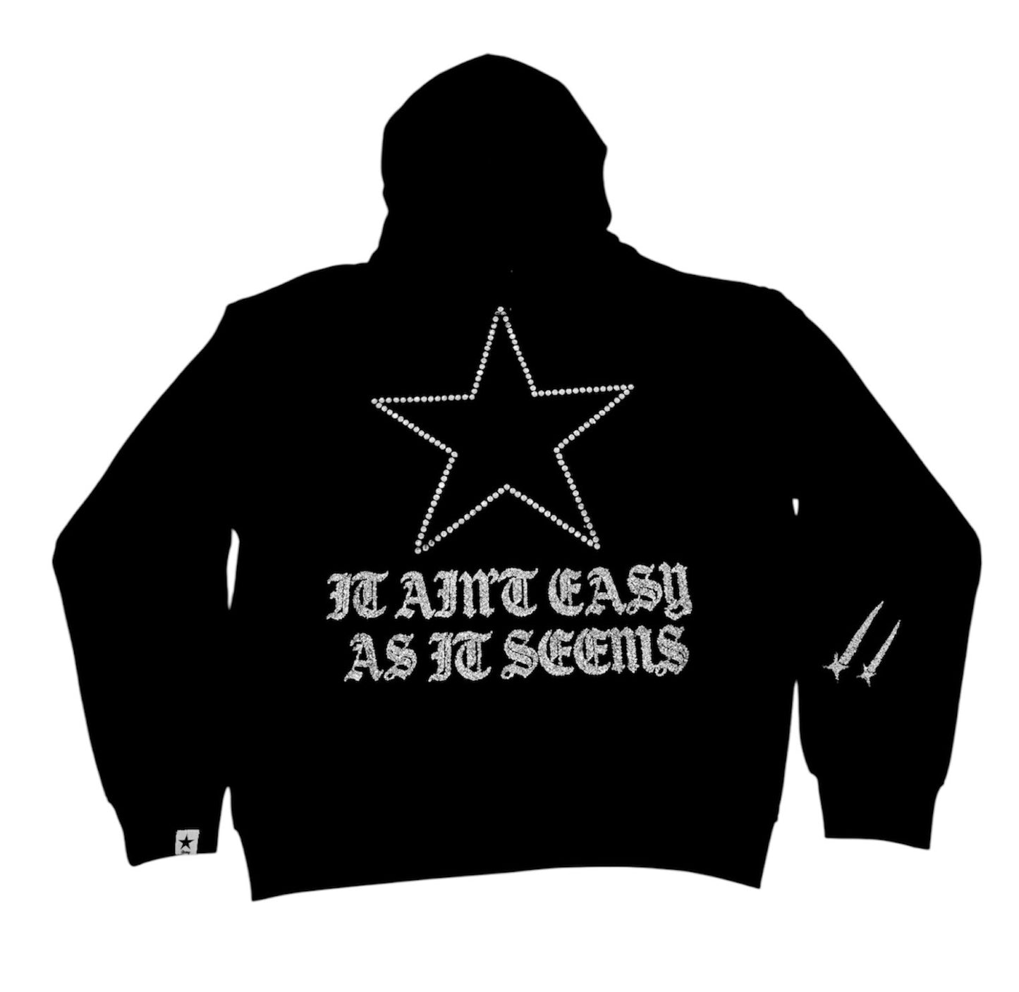 Rhinestone Zip Up